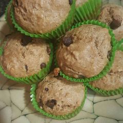 A picture of Whole wheat chocolate chip muffins.