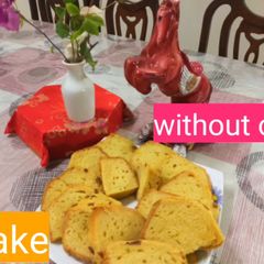 A picture of TEA CAKE WITHOUT OVEN/without butter.