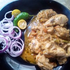 A picture of Afghani Chicken karahi.