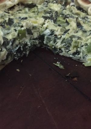 Una foto de Tarta de puerro y pollo