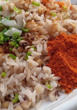 A picture of Rice and beans.