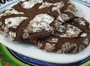 Una foto de Galletas cuarteadas de chocolate