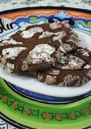 Una foto de Galletas cuarteadas de chocolate