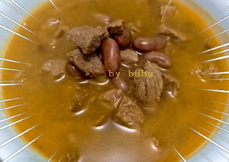 Langkah Mudah untuk Menyiapkan Gulai campur campur (kacang merah mix daging sapi &amp; jeroan) 🐮🥜, Menggugah Selera
