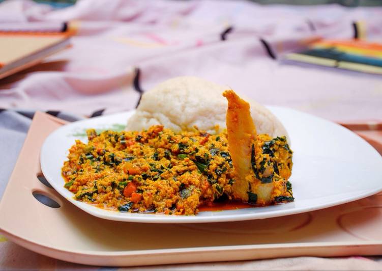 Steps to Prepare Any-night-of-the-week Egusi and vegetable