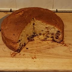 A picture of Old fashioned fruit cake.