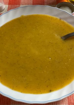 Una foto de Puré de calabacín