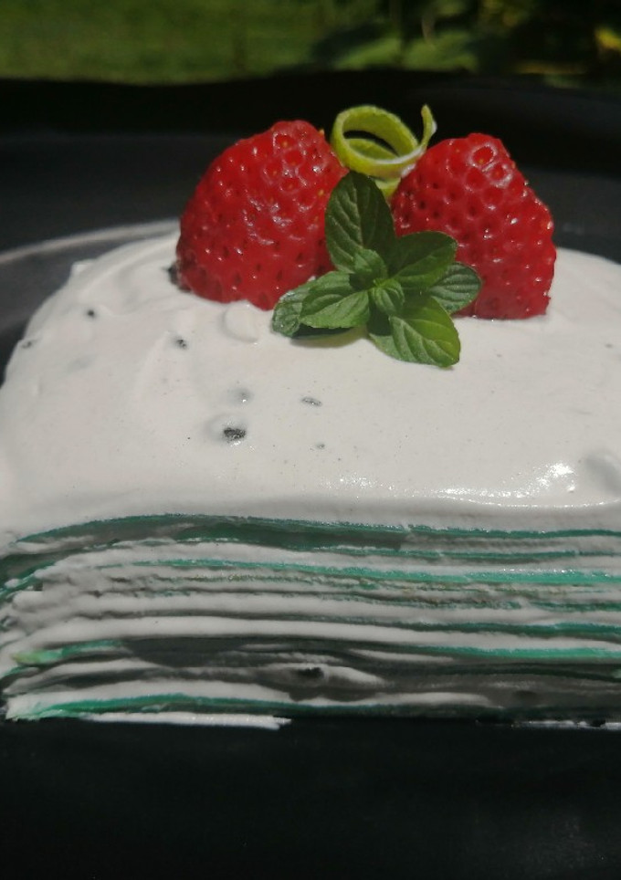 Una foto de Pastel de crepas