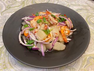 柚香蝦球沙拉