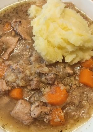 A picture of Beef and onion stew.