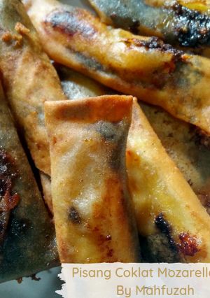 Foto resep Pisang Coklat Mozarella Roll