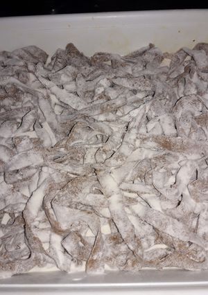 Una foto de Fideos frescos caseros con harina integral