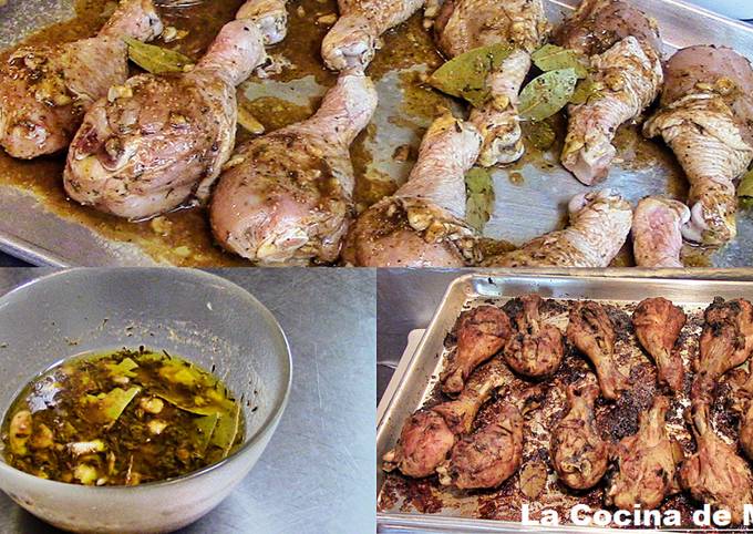 Piernas de pollo al horno con adobo especial Receta de LA COCINA DE MIKKY-  Cookpad