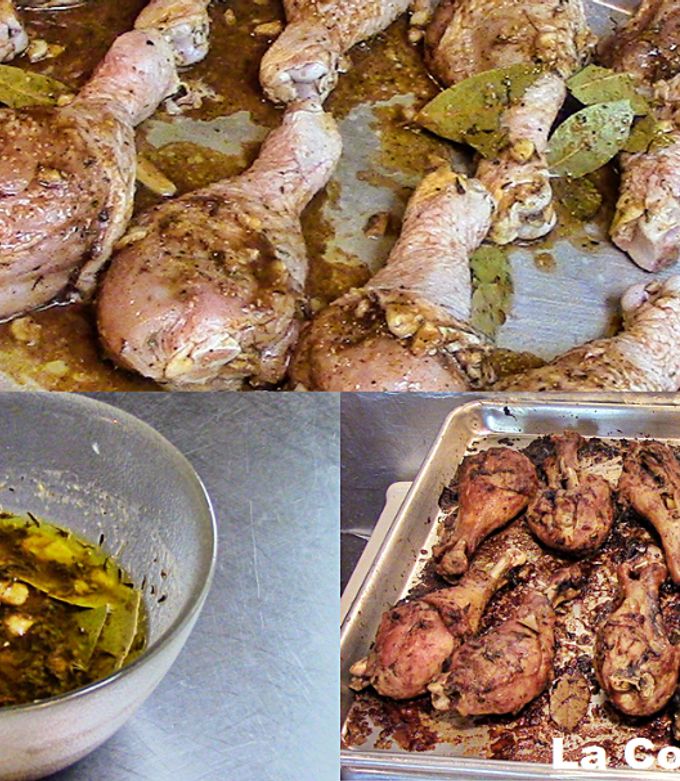 Foto principal de Piernas de pollo al horno con adobo especial
