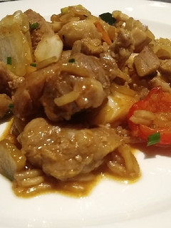 Una foto de Pollo en salsa de almendras al estilo chino