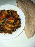 Leek & potato dry sabzi