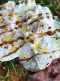 Pizza burrata,jambon de parme maison
