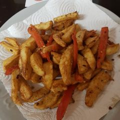 A picture of My Red Pepper flakes Seasoned Homemade Chips 😀.