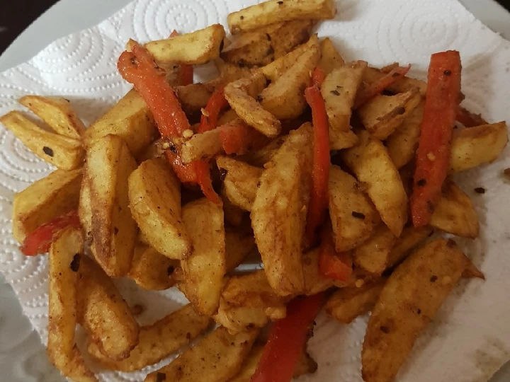 Recipe My Red Pepper flakes Seasoned Homemade Chips 😀 the Can Spoil the Tongue Perfect