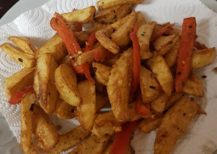 How to Prepare Perfect My Red Pepper flakes Seasoned Homemade Chips 😀