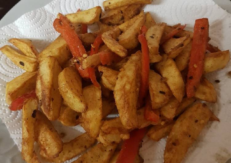 My Red Pepper flakes Seasoned Homemade Chips 😀