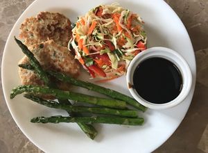 Una foto de Torticas de pollo con espinacas queso feta