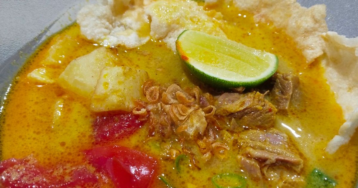 Soto daging betawi pake santan