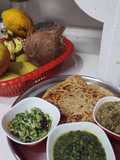#HBC# Jowar Panner paratha,saag,snake gaurd,banana steam subji