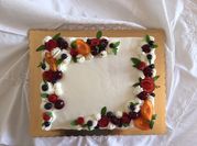 Una foto di torta mirtilli fit