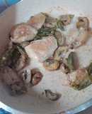 خوراک مرغ و بامیه