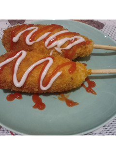Foto resep Corn dog sosis mozarella 🌿