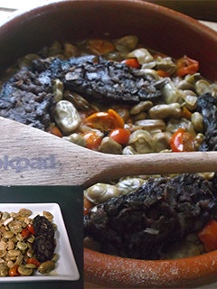Una foto de Habas con morcilla