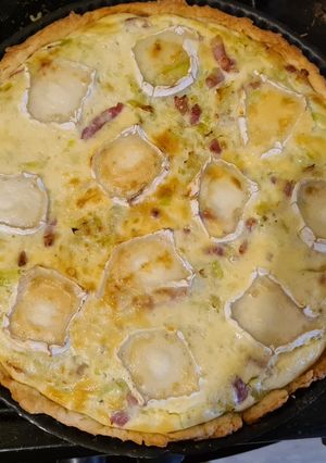 Une photo de Quiche poireaux, lardons et chèvre