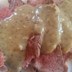 A picture of Herbes De Provence Roast Beef & Gravy.