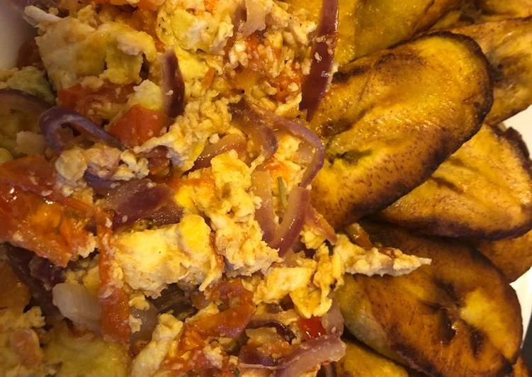 Recipe of Speedy Fried Plantain and Scrambled Eggs