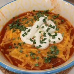 A picture of The best crockpot chili.