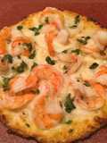 Shrimp Scampi Pizza on Cauliflower Crust