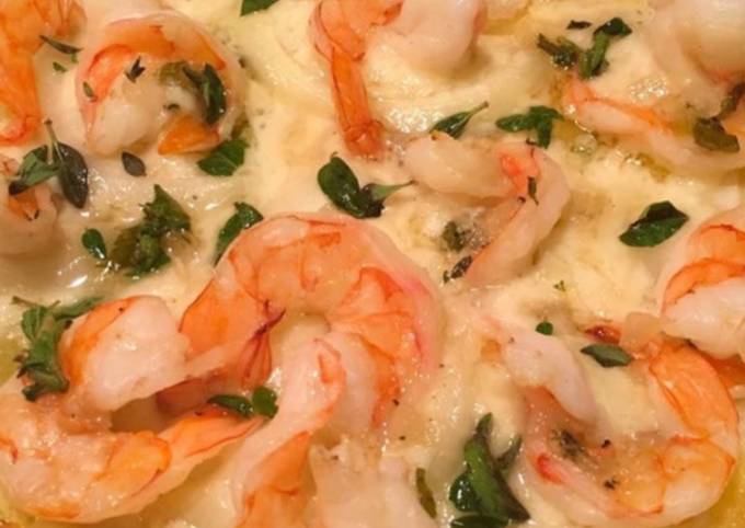 Simple Way to Make Super Quick Homemade Shrimp Scampi Pizza on Cauliflower Crust