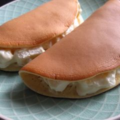 A picture of Pancakes with Pineapple & Cream Cheese Filling.