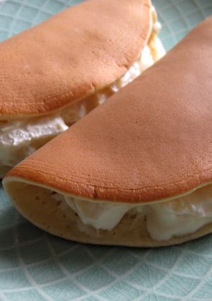 A picture of Pancakes with Pineapple & Cream Cheese Filling.