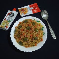 A picture of Schezwan Rice.