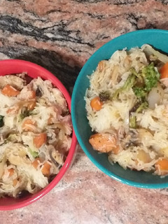 Una foto de Noodles / Fideos de arroz con verduras