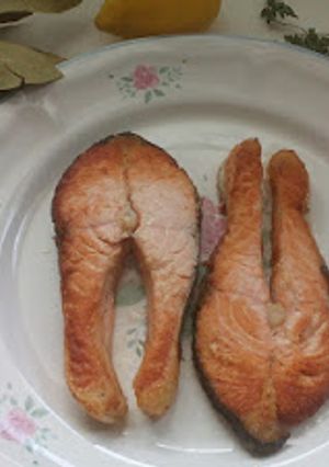 Una foto de Salmón