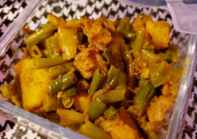 Green beans with ginger garlic twist