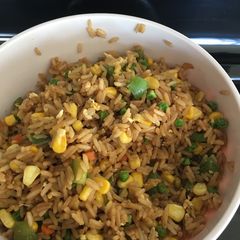 A picture of Vegetable fried rice.