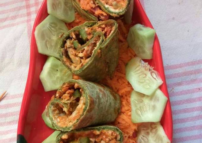 Spinach Veggies Roll