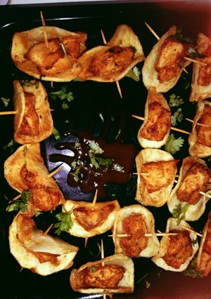 A picture of Butterfly chicken (one bite)💕بٹر فلاٸی چکن (ون باٸٹ)💕.