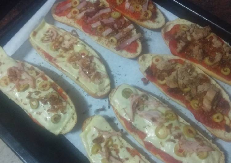 Pan pizza con queso y sin queso