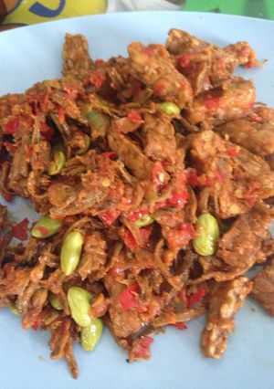 Foto resep Ikan teri Medan sambal tempe petai