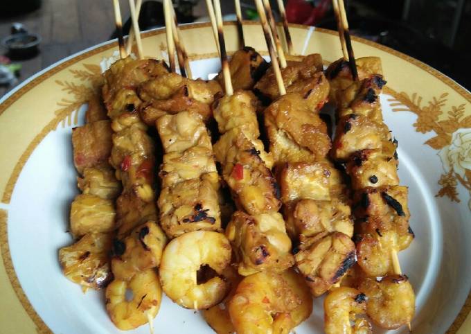  Resep  buat Sate udang tempe tahu  sesuai selera